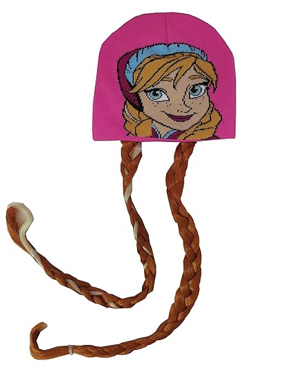 Buy Disney Girls Frozen Anna Hat With Braided Hair Red And Blonde
