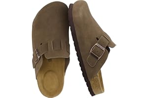 CUSHIONAIRE Hana - Genuine Leather Suede Classic Clog Womens Shoes - Slip On Mule Comfortable Shoes for Women