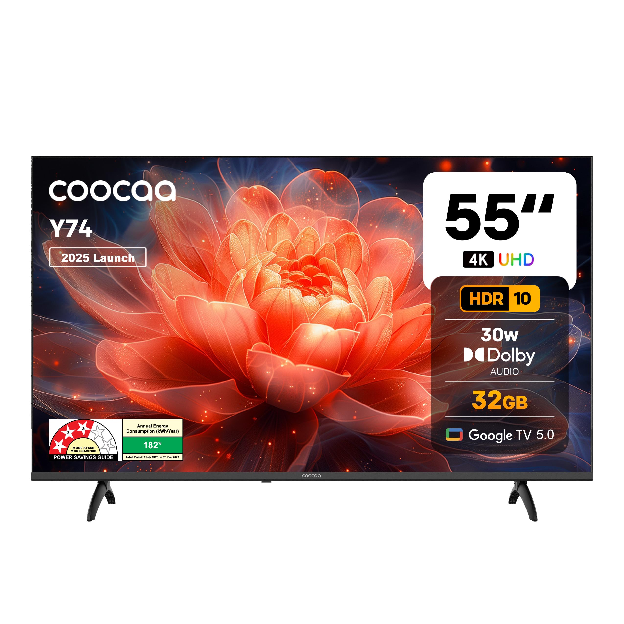 coocaa 138 cm (55 inch) Frameless UHD 4K Smart Google TV 55Y74