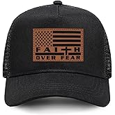 Jesus Hat Christian Gifts for Men American Flag Hats Faith Over Fear Hat Fathers Day Christmas Birthday Gifts for Friend