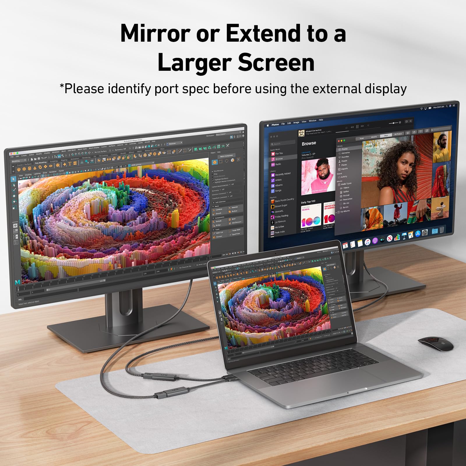 uni USB C auf HDMI Adapter 4K@60Hz aus Aluminium, Thunderbolt 3/4 kompatibel, kompakter Typ C zu HDMI Adapter für iPhone 15 Pro, MacBook Pro/Air, iPad Pro/Air, iMac, Galaxy, Surface, Pixelbook usw. 4