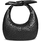 BVEOGMRO Bow Clutch Purses for Women Summer Woven Handbags Hobo Evening Bag