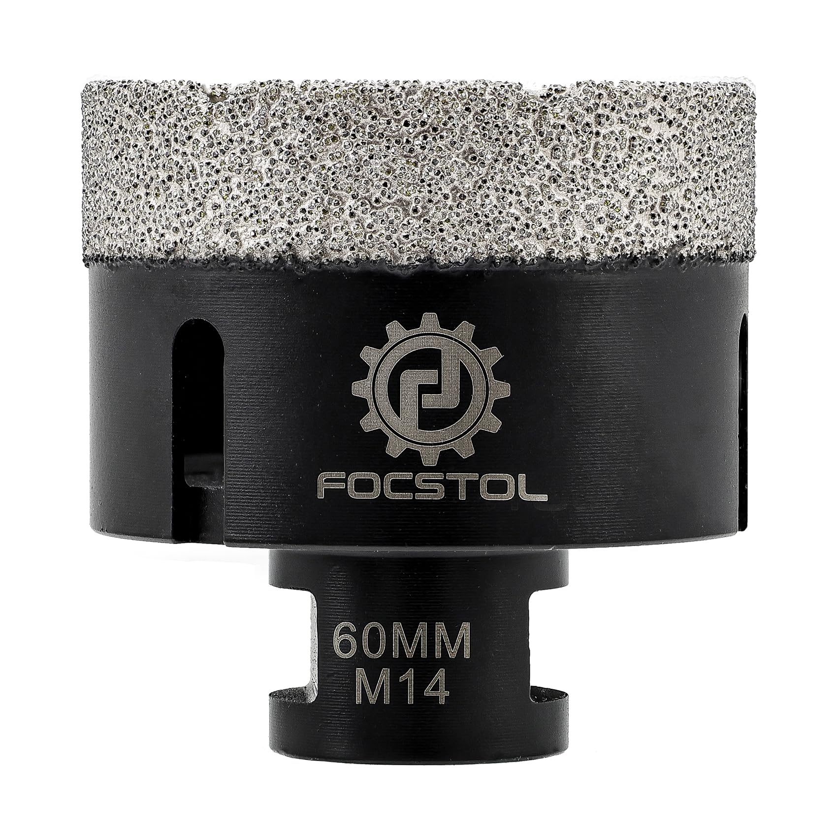FOCSTOL Diamond Core Drill Bit - 60mm Diamond Hole Saw for Porcelain Ceramic Tile Marble Granite Quartz M14 Thread — image 1