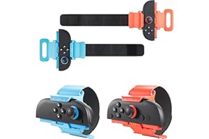 FUNDIARY Blue+Orange Wrist Band for Switch 2(2025), Adjustable Hand Strap for Switch 2 Sport Games for Zumba Burn It Up, Skin-Friendly Accessories Compatible with Switch 2 Joycon Fit for Kid and Adult