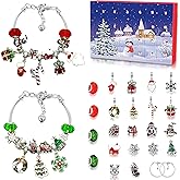 Novernat Charm Bracelet Advent Calendar 2025 DIY Bracelet Making Kit 24 Days Christmas Countdown Calendar for Girl Kids Teens