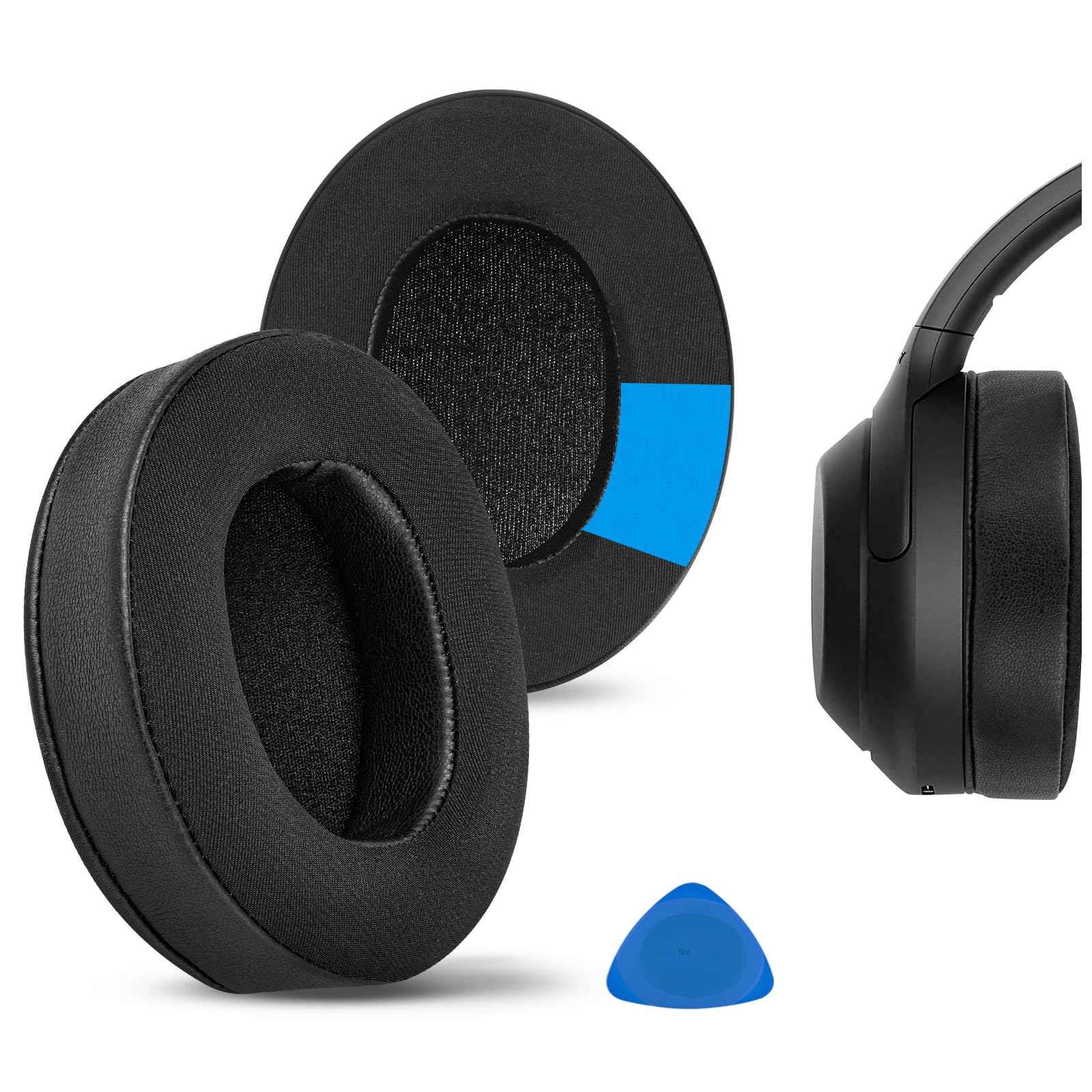 Geekria Sport Cooling-Gel Replacement Ear Pads for Sony WH-1000XM4 Headphones Ear Cushions, Repair Parts (Black)