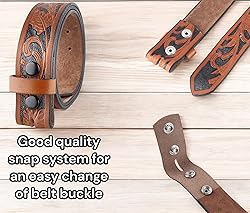 F&L CLASSIC Western Belt without buckle for men