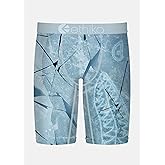 Ethika Men’s Boxer Brief, Knee Length, 4-Way Stretch Performance Underwear with Graphic Prints - Bomber Don’t Fall