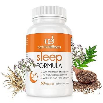 Natural Sleep Pills by Optimal Effects|Natural Sleeping Aids with Melatonin| Advanced Sleeping Aids