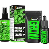 Beard GROW XXL &amp; Beard Minoxidil Bundle for Men &ndash; Beard Growth Oil + 5% Minoxidil Serum with 2X Biotin &amp; Rice Water &ndash; Thickens, Fills Patchy Areas &amp; Promotes Fuller Facial Hair