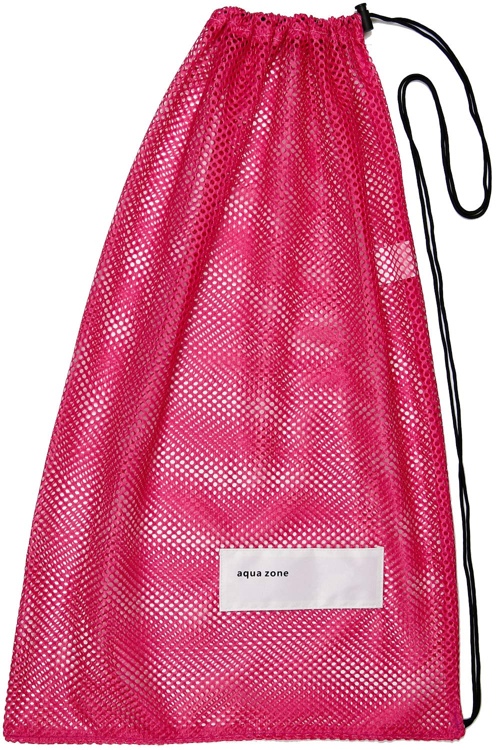 Mesh Bag Sports Equipment Drawstring Bag for Swimming Beach Diving Travel Gym (Pink)