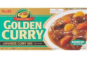 S&B Golden Curry Sauce Mix Medium Hot, Product of Japan, 220 Gram
