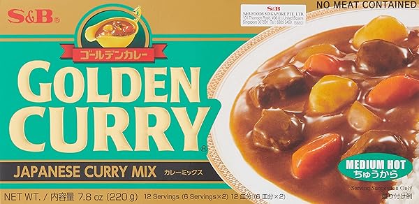 S&B GOLDEN CURRY SAUCE MIX, MEDIUM HOT, 7.8...