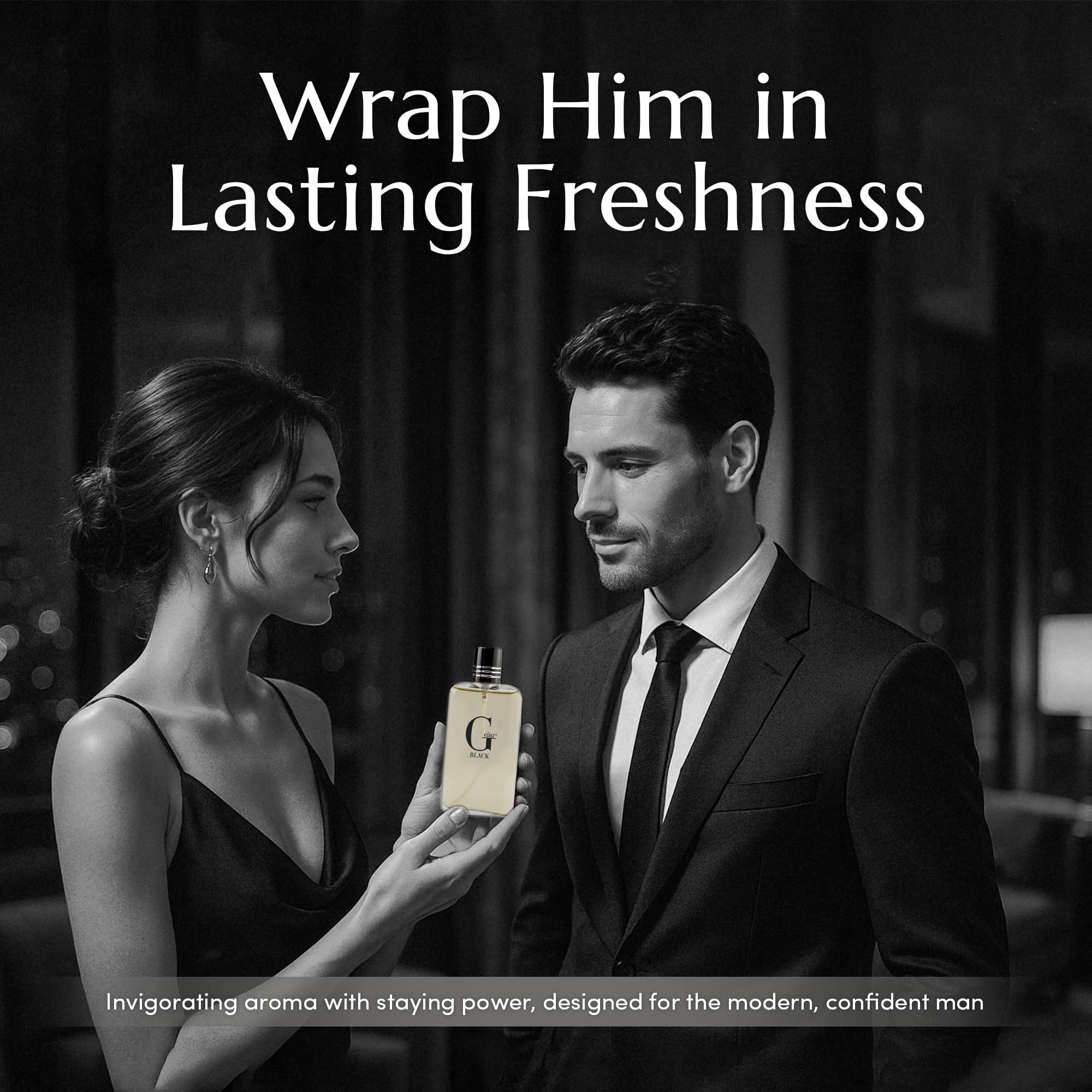 PB ParfumsBelcam G eàu Black Eau De Toilette Spray for Men – 100 mL Affordable, Long-Lasting Fresh Aquatic Fragrance & Spicy Aquatic Scent with Sandalwood & Patchouli for Day & Night Use