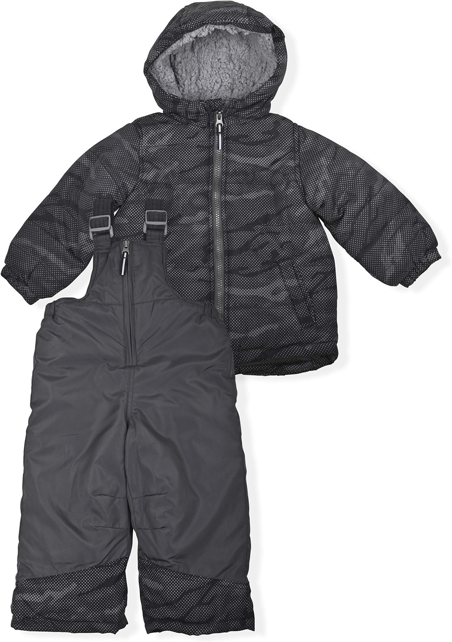 Arctic Quest Infant & Toddler Boys Ski Jacket and Snowbib Snowsuit Set
