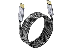 Ureegle 8K DisplayPort Cable 1.4, Display Port Cable 5FT, 8K@60Hz, 4K@144Hz, 2K@240Hz Cord Support 32.4Gbps, DP to DP Cables for Gaming Monitor, Graphic Card, PC, Laptop RTX 4080/4090, RX 6800/6900