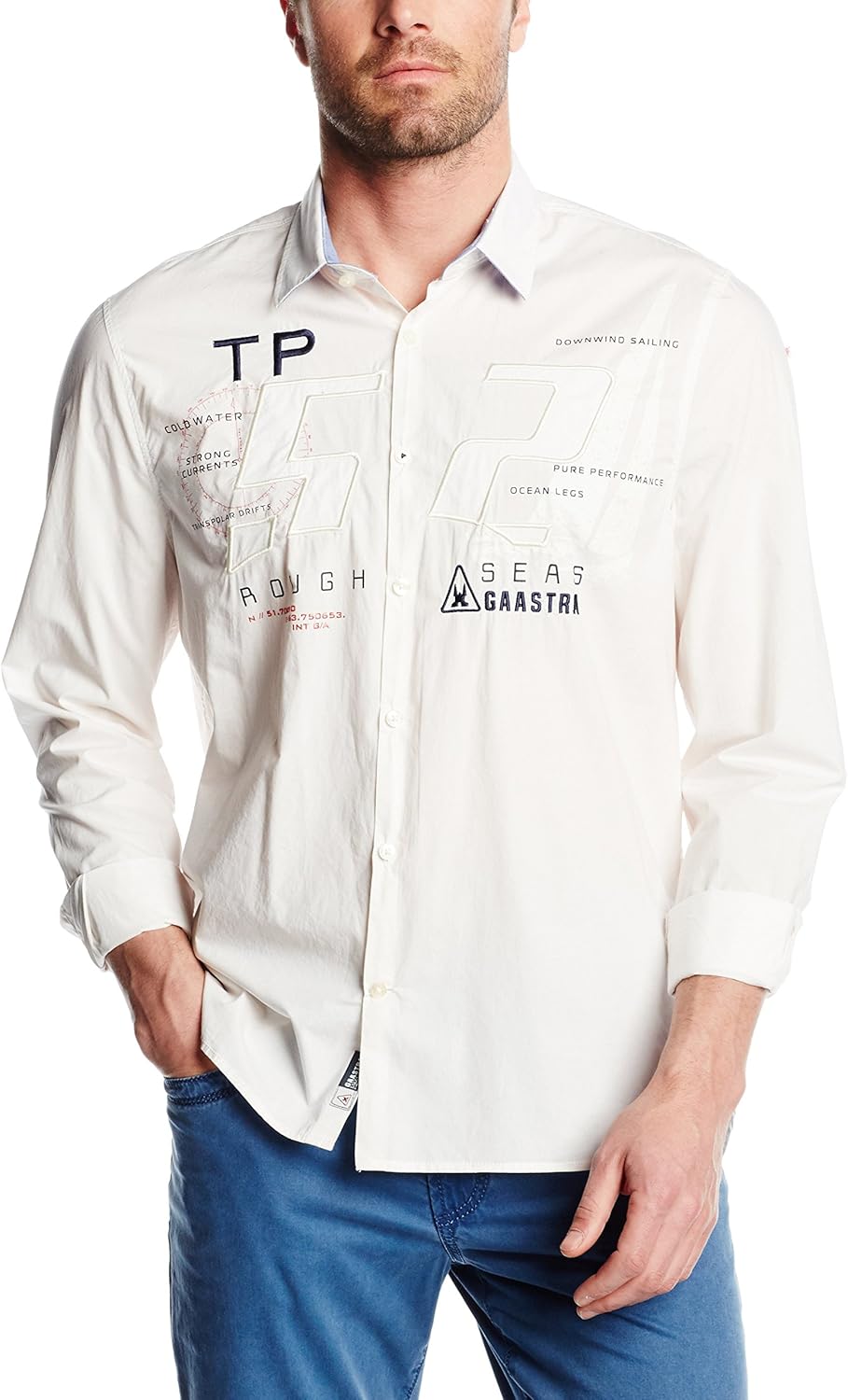 Gaastra Poplin Chemise Casual, Blanc (WHISPERWHITE), S Homme: Amazon.fr: V??tements et accessoires