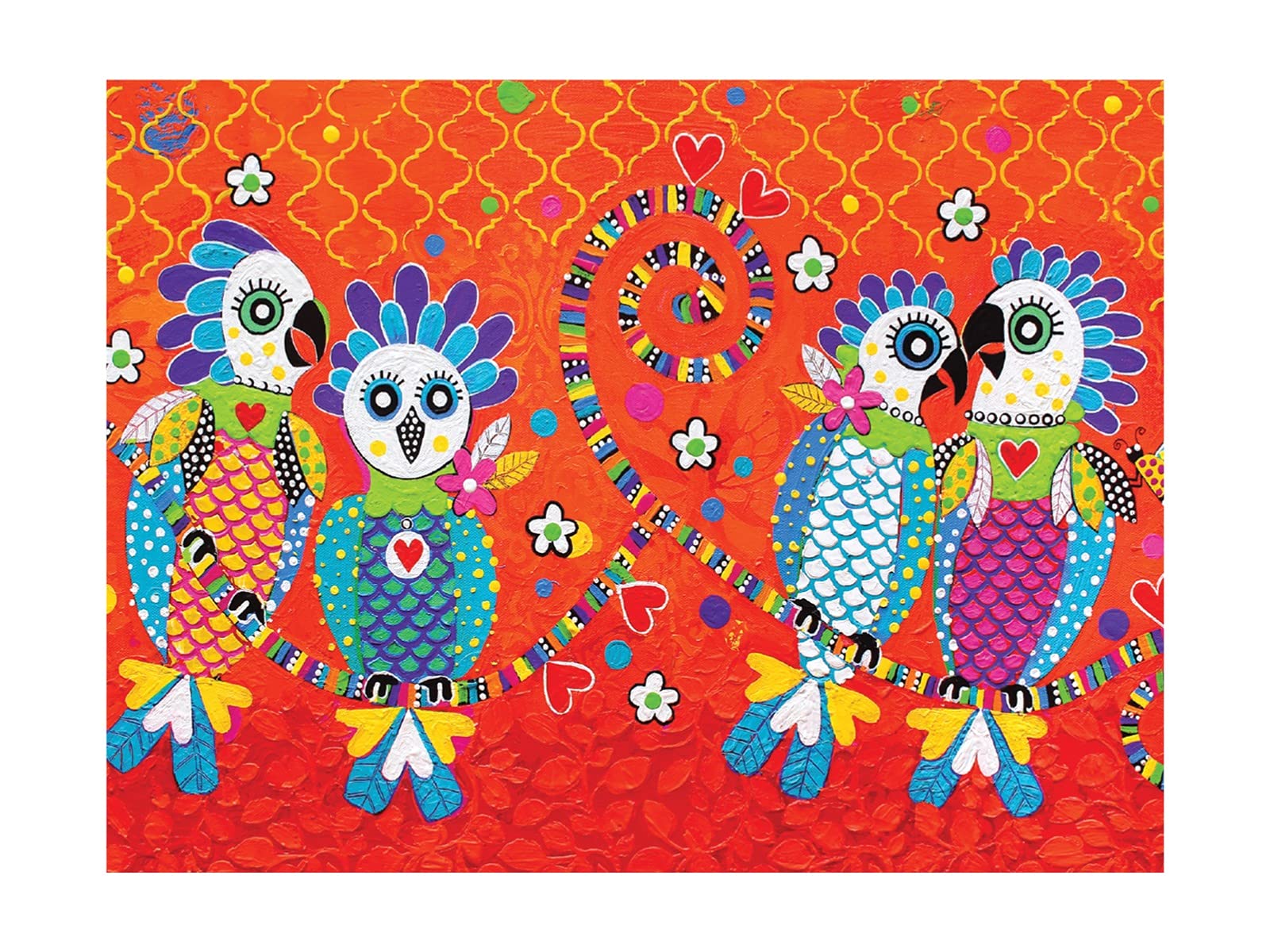 Maxwell & Williams Love Hearts Animal Printed Tea Towel with Fan Club Design, 1% Cotton, Red, 5 x 7 cm