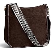 BOSTANTEN Crossbody Bags for Women Trendy Vegan Leather Hobo Purses Shoulder Handbags Wide Shoulder Strap