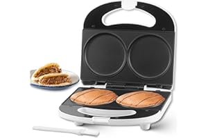 SugarWhisk Double Mini Pancakes Maker Machine, Arepa Maker, Electric Pancake Maker Griddle, Ideal for Pancakes, Cookies, Eggs