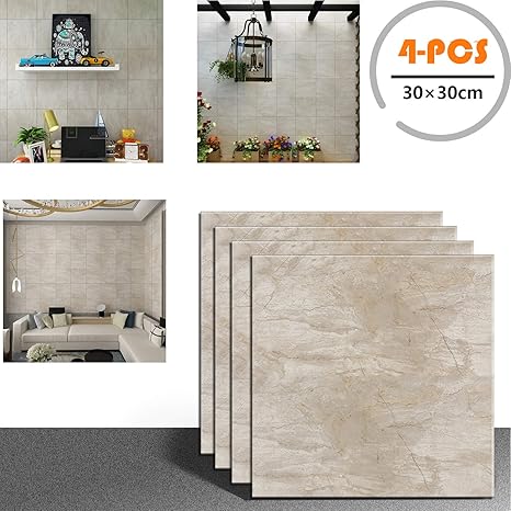 Amazon Com Veelike 4 Pcs Granite Tile Marble Peel And Stick Floor Tiles Vinyl Flooring For Bathroom Backsplash Tile For Kitchen Waterproof Adhesive Tile Stickers Decals For Bathroom Wall Decor 11 8 X11 8 Arts Crafts
