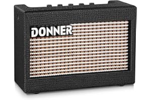 Donner Mini Electric Guitar Amp Wooden 5W Small mplifier Desktop Practice Guitar Speaker, M-3