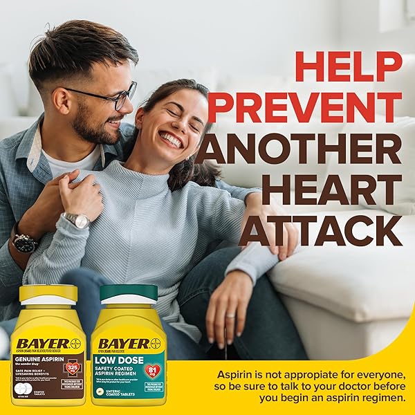 BAYER ASPIRIN LOW DOSE 81 MG, ENTERIC COATED TABLETS, DOCTOR RECOMMENDED, SECONDARY PREVENTION OF CARDIOVASCULAR DISEASE, 300 SAFETY COATED TABLETS