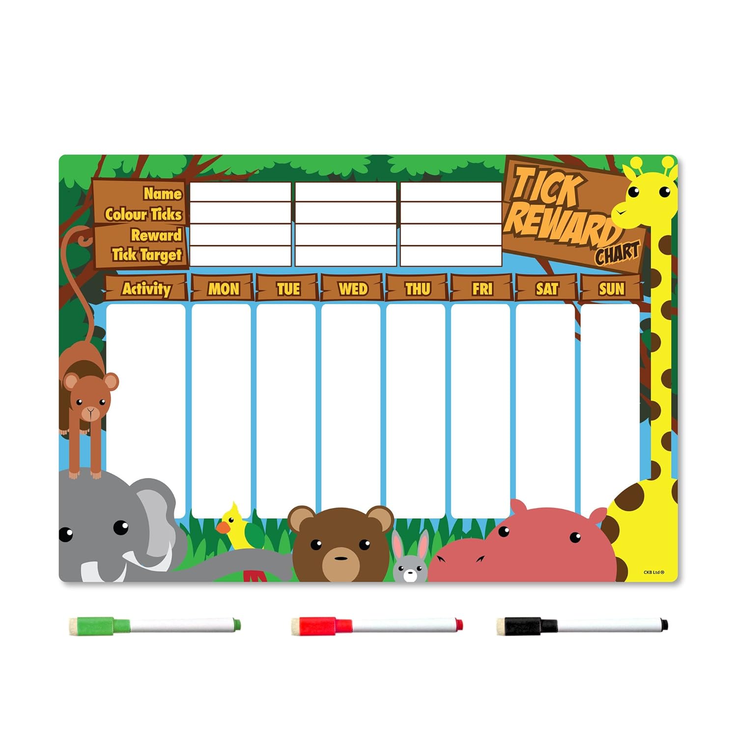 CKB LTD® REWARD CHART Good Behaviour Dry Wipe Fridge