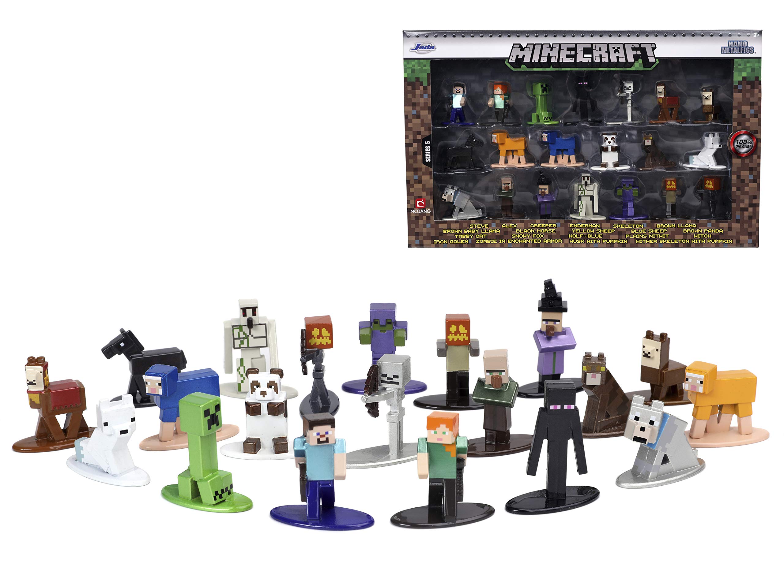 Minecraft Wave 5 Nano Metalfigs 20 Pack | 1.65 Inch Die-Cast Metal Figures