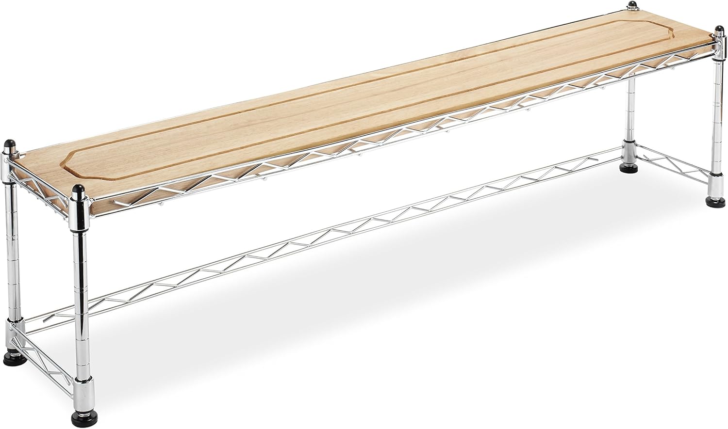 Whitmor Supreme Wood & Chrome Sink Shelf: Home & Kitchen