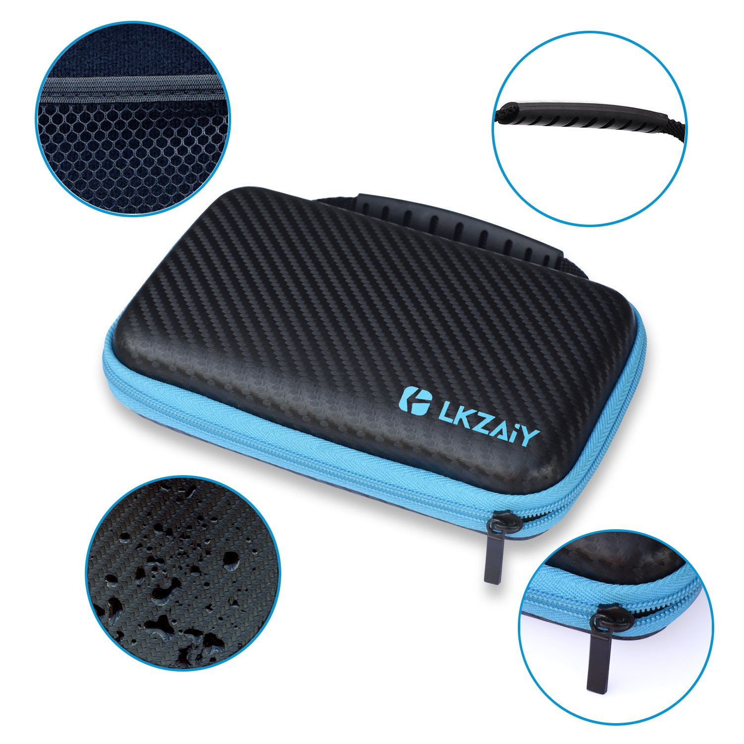 LKZAIY New Nintendo 3DS XL and 2DS XL Travel Carrying Case - Fits Wall Charger - Includes XL Stylus, 8 Game Storage, Accessories Pocket, Hard Shell and Screen Cloth(Black)