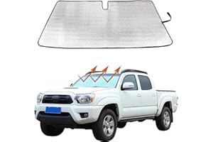 Aunginsy Car Front Windshield Sunshade Compatible with Toyota Tacoma 2006-2024 Automotive Windshield Sunshades Foldable Reflective Sun Visor for UV Rays/Sun Heat Protection Car Interior Accessories