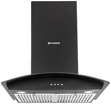 Faber 60cm 1095 m3/hr Chimney (HOOD FEEL 3D, 2 Baffle Filters, Black)