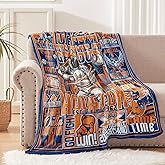 KLFELK Blanket for Houston, Baseball Gifts for Men Women, Baseball Merch Fans Coach Gifts 60"x50" Flannel Sports Blankets and Throws for Birthday Game Day.