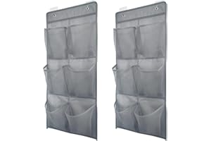 Volumoon Versatile Over the Door Shoe Storage - 2pack, 12 Pockets, Large Capacity Shoe Organizer