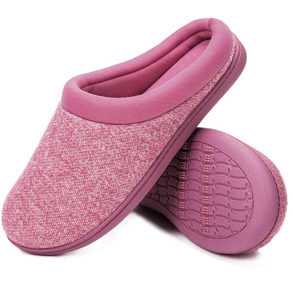 HOMETOP WOMEN’S KNIT MEMORY FOAM SLIPPERS WARM SOFT...
