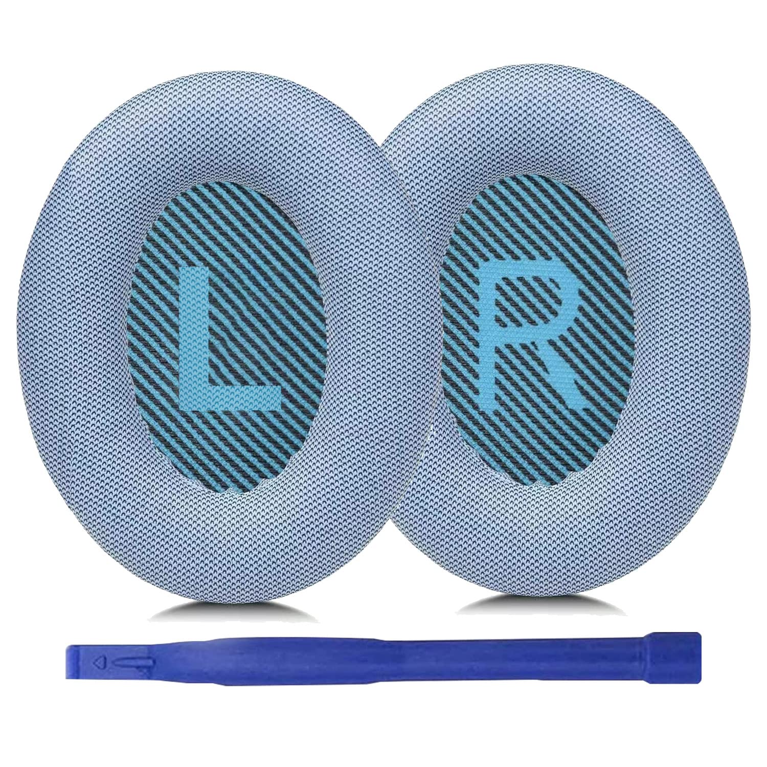 Aiivioll QC45 Replacement Ear Pads Cushions Earpads for Bose QC45 Wireless Headphones Softer Leather High-Density Noise Cancelling Foam,Earpads Repair Part（Blue）