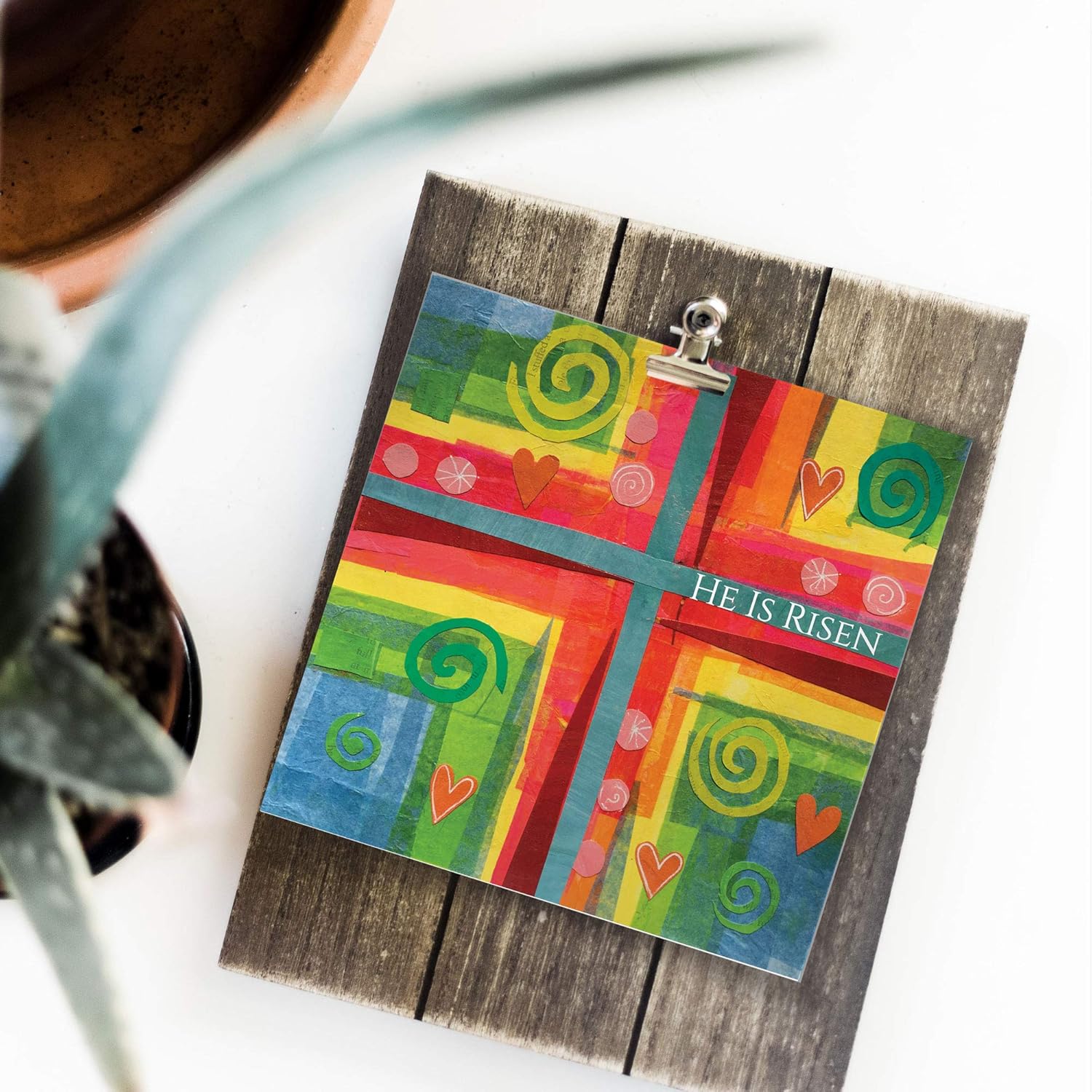 Religious Easter Cards, He is Risen Cross, pack of 5 - Image 3