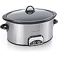Crock-Pot Smart-Pot 6 Quart Programmable Slow Cooker with Timer, Food Warmer, Brushed Stainless Steel (SCCPVP600-S)