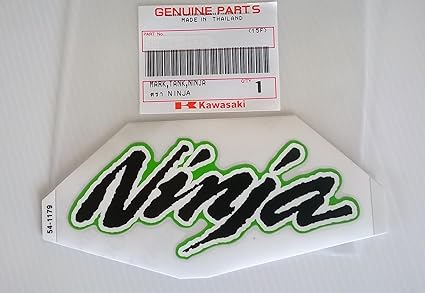Kawasaki Ninja Kraftstoff Tank Aufkleber Aufkleber Schwarz / Weiß / Grün 100% GENUINE ORIGINAL Kawasaki Produkt