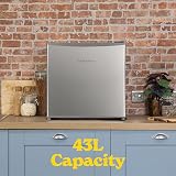 Russell Hobbs 43L Table Top Fridge Silver Reversible Door view 3