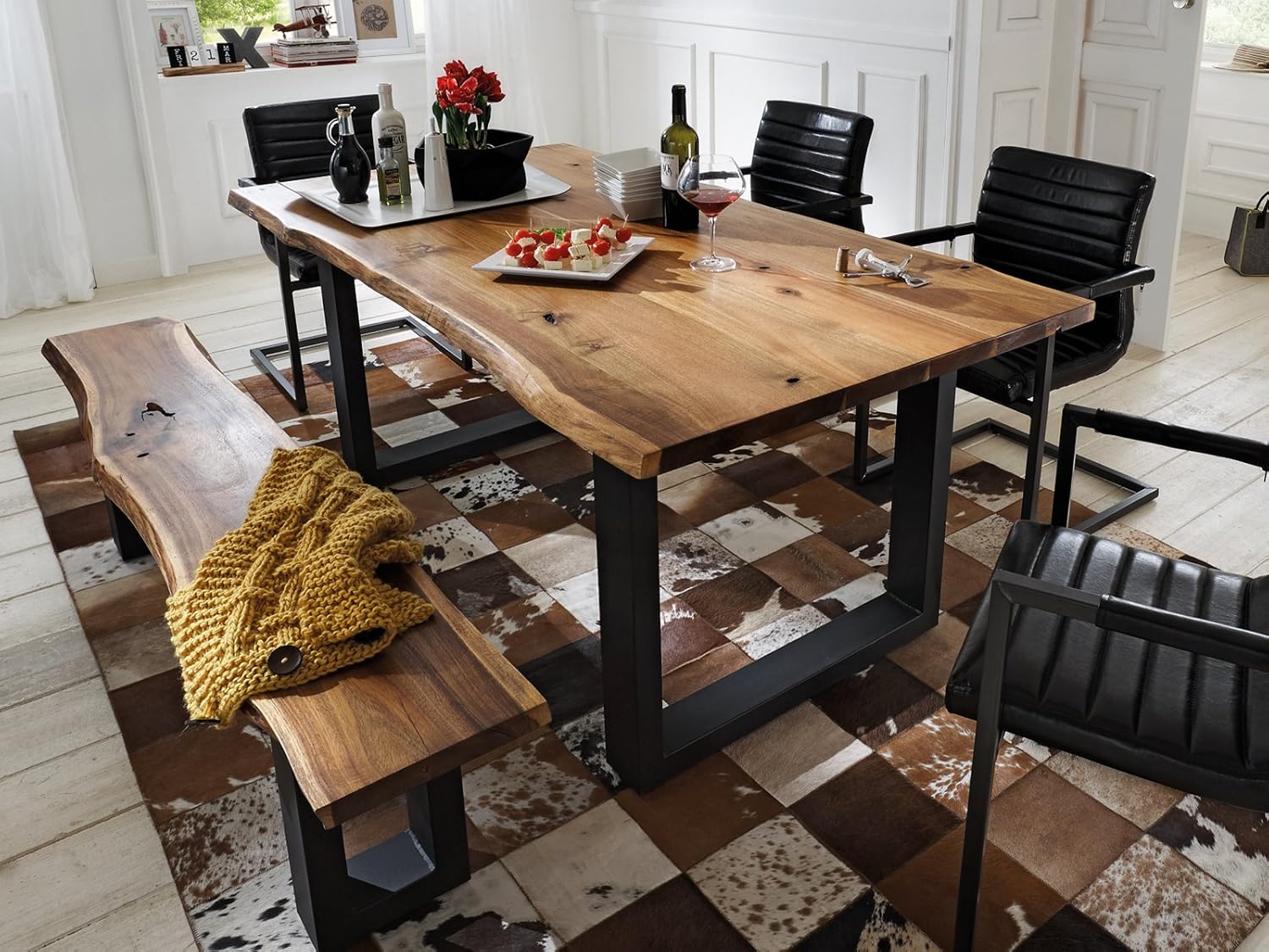Marry I Dining Room Table Solid Wood Table Amazon De Kuche Haushalt