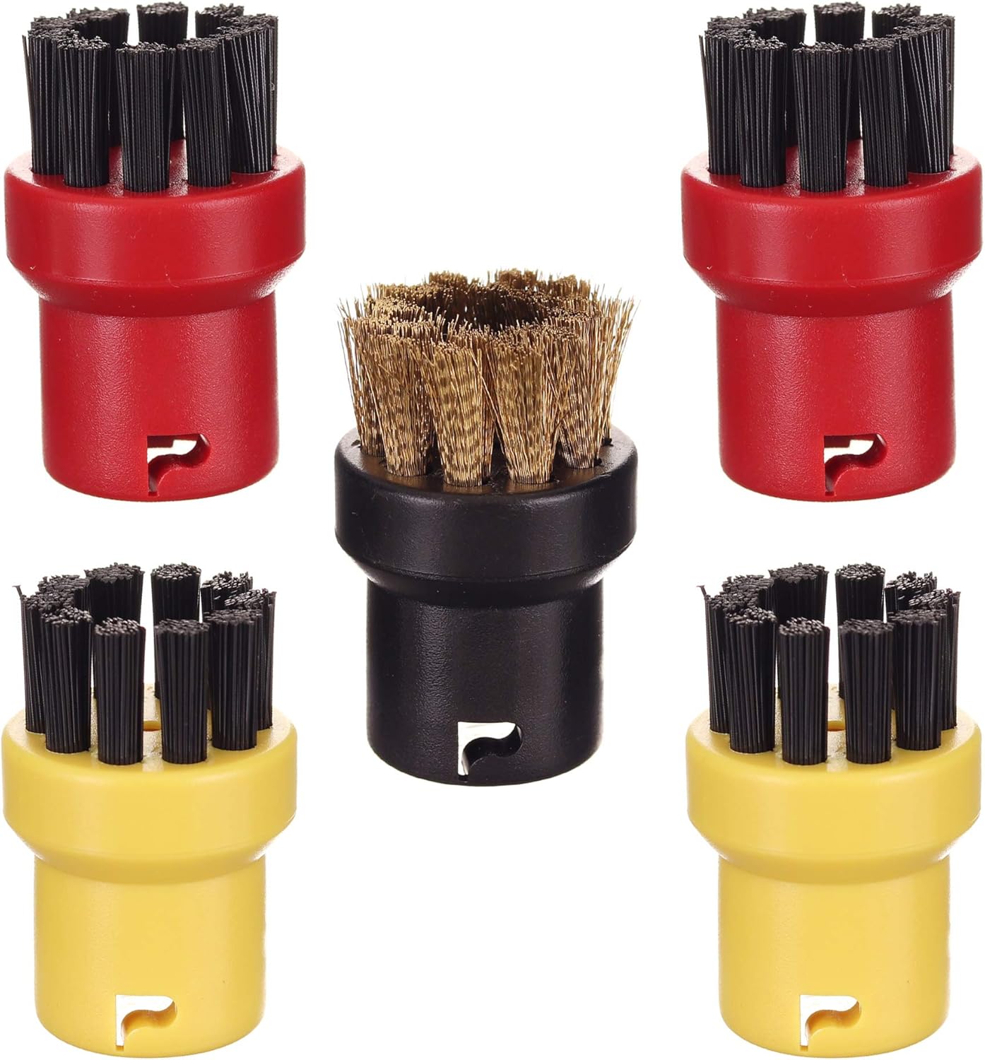 Juego de 5 cepillos de limpieza para limpiador de vapor Karcher SC 1, 2, 3, 4, 1020, 4 universal Juego de 5 cepillos de limpieza para limpiador de vapor Karcher SC 1, 2, 3, 4, 1020, 4 universal