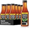 Pure Leaf Iced Tea, Unsweetened Lemon, Real Brewed Tea, Zero Sugar & Zero Calories, 18.5 Fl Oz Bottles (Pack of 12)