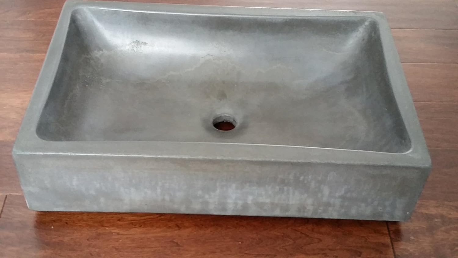 Concrete Rectangle Vessel sink (Curvy Bowl) Handmade