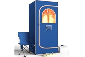 TATDOL Portable Home Steam Sauna Box, Full Size Personal Thicken 600D Sauna Tent Kit for Spa, Indoor Sauna Relaxation with 2.6L & 1000 Watt Steam Generator, Remote Control, Chair, Mat, Foot Rest