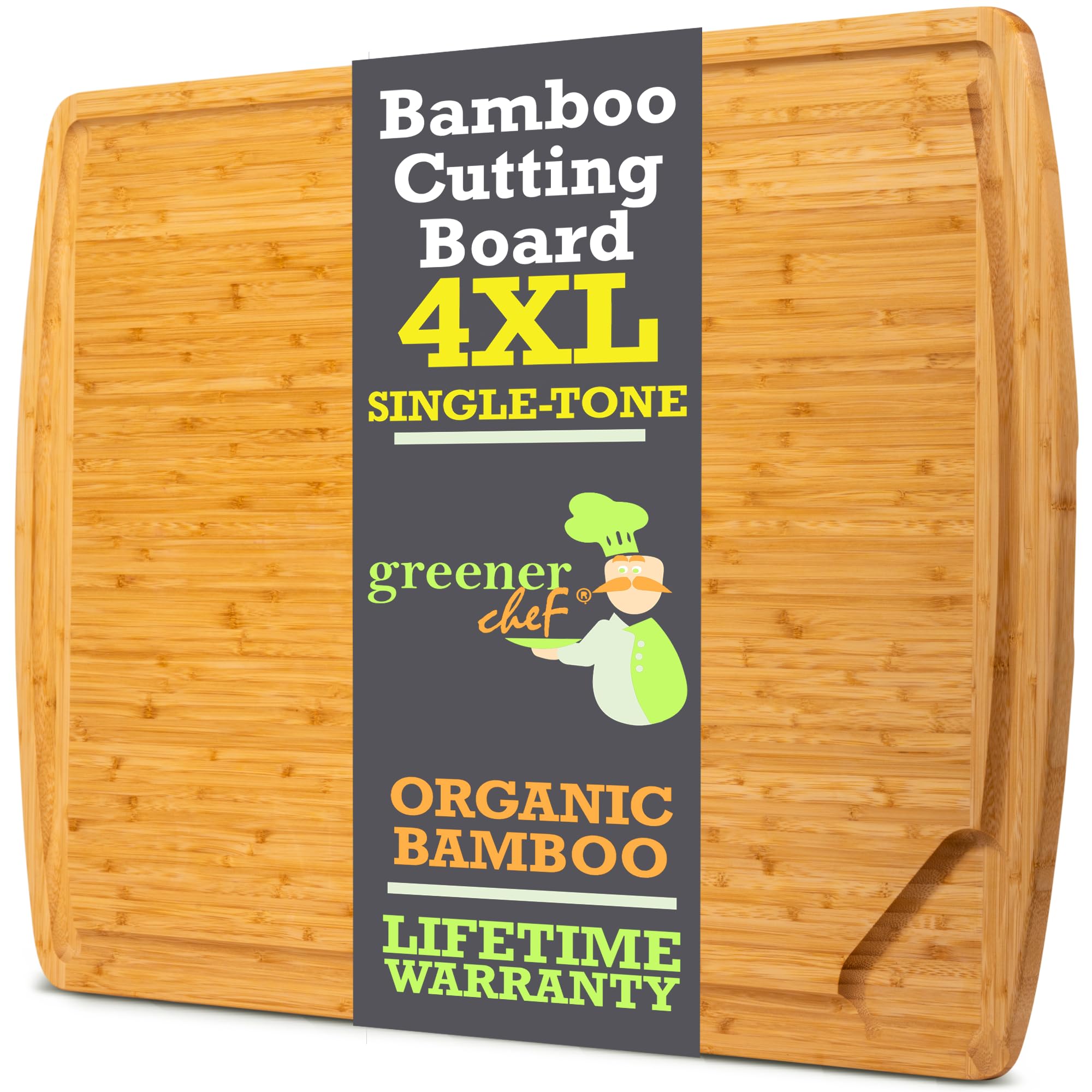 Photo 1 of 4XL Bamboo Butcher Block Cutting Board - Extra Large Cutting Boards for Kitchen 36 x 24 - Wood Countertop 24 x 36 Cutting Board - Single Tone