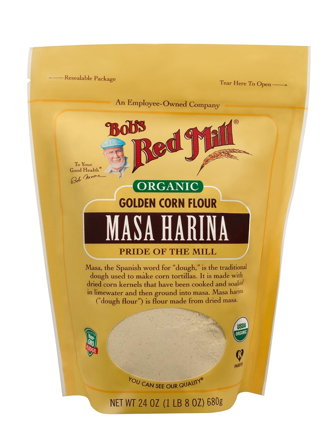 Bob's Red Mill Organic Masa Harina Corn Flour, 24-ounce