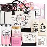 40th Birthday Gifts Women, Vintage 1986 Happy 40th Birthday Gifts Basket for Women Unique Gift Ideas for 40 Year Old Woman, Mom, Wife, Girlfriend, Sister, Friend, Funny Bthday Gift Turning 40 Year Old