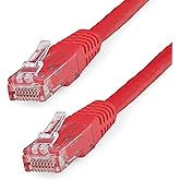 StarTech.com 6ft CAT6 Ethernet Cable - Red CAT 6 Gigabit Ethernet Wire -650MHz 100W PoE++ RJ45 UTP Molded Category 6 Network/